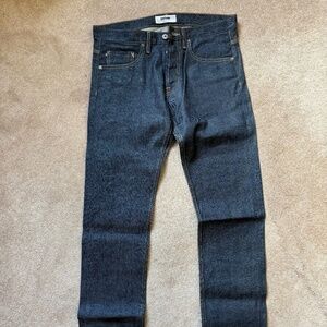 Baldwin The Reed Classic Straight 34x36 raw selvage denim jean
